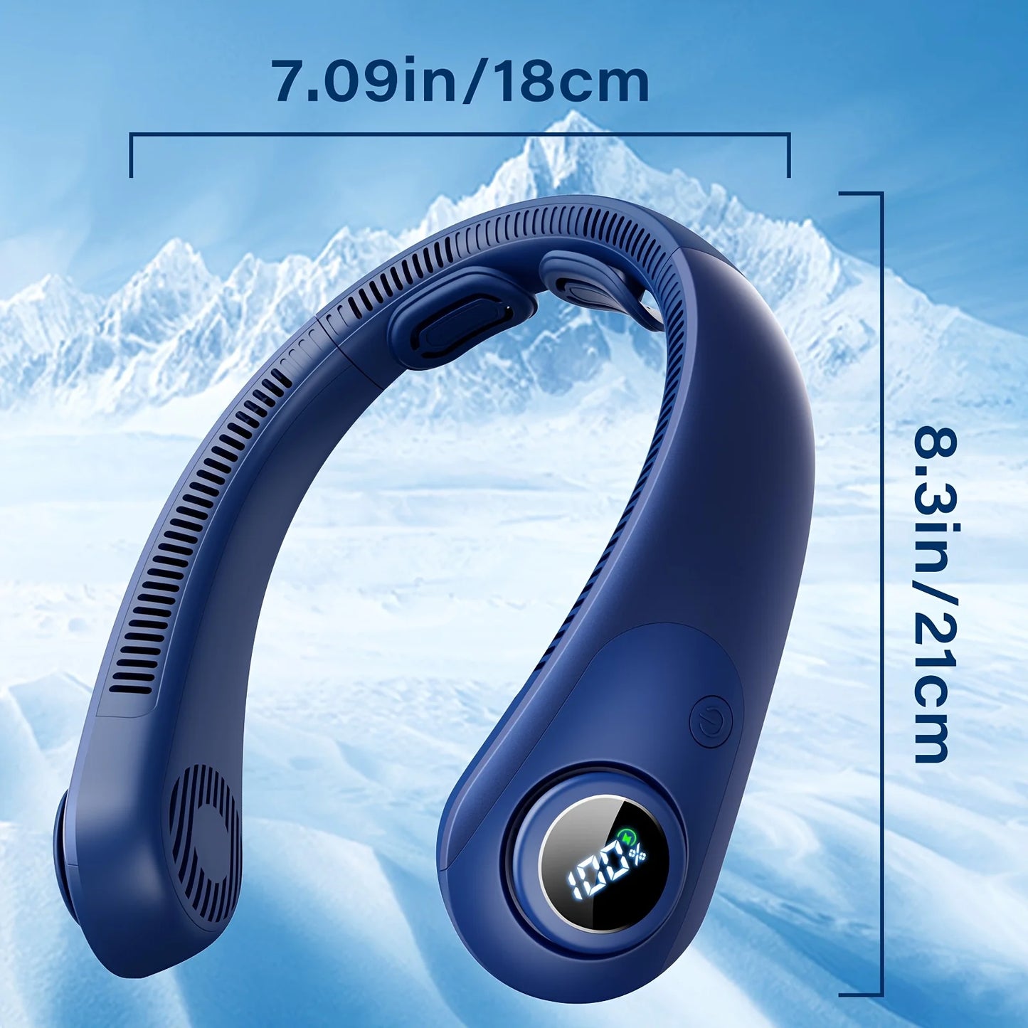 5000mAh USB Rechargeable Neck Fan