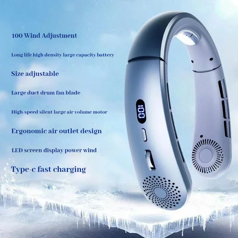 Neck Fan,Lightweight Wearable Fan, 5 Speed Hands Free Fan for Indoor & Outdoor