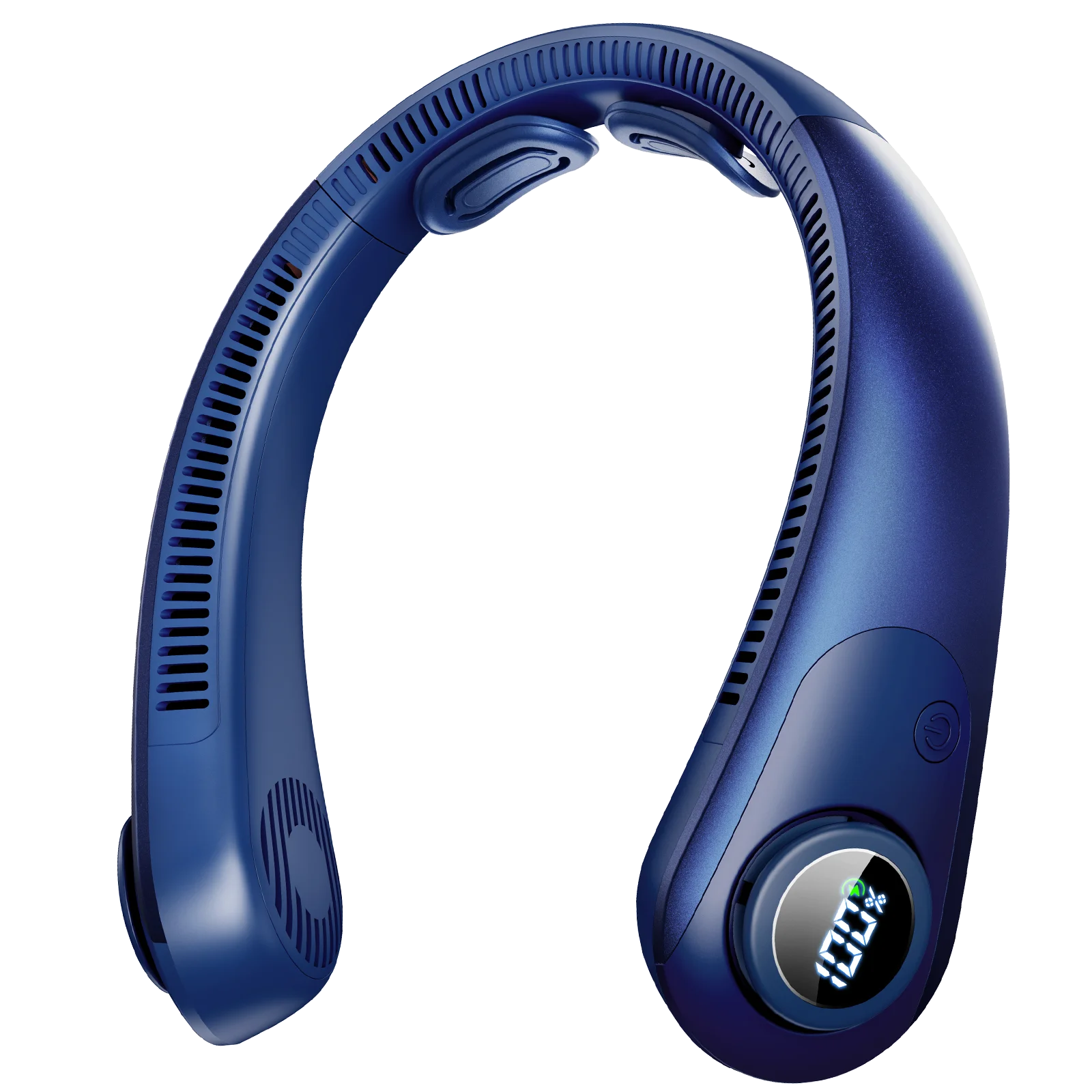 5000 mAh Portable neck fan - USB interface for charging, capacity, 5-speed settings, non-handheld bladeless design, suitable for outdoor
