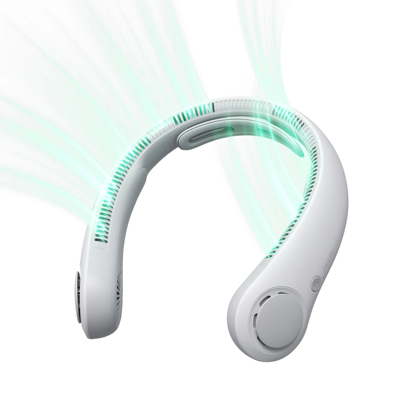 JISULIFE 5000mAh Portable Bladeless Neck Fan | 5-Speed Hands-Free Cooling Fan