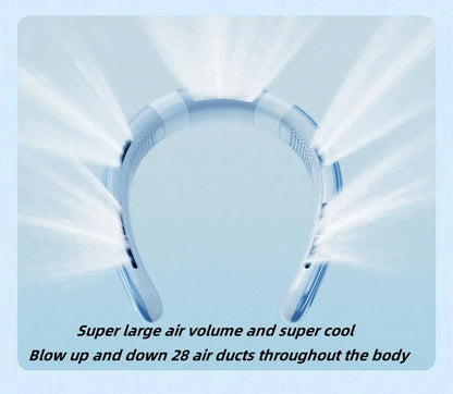 Portable Neck Fan 10000mAh Rechargeable Fan Mini 3-Speeds Large Wind Outdoor Silent Electric Ventilador for Home Camping Outdoor