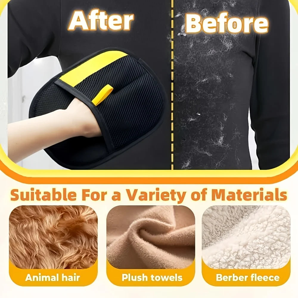 Pet Deshedding & Grooming Gloves (Adjustable Fit)