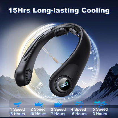 5000mAh USB Rechargeable Neck Fan