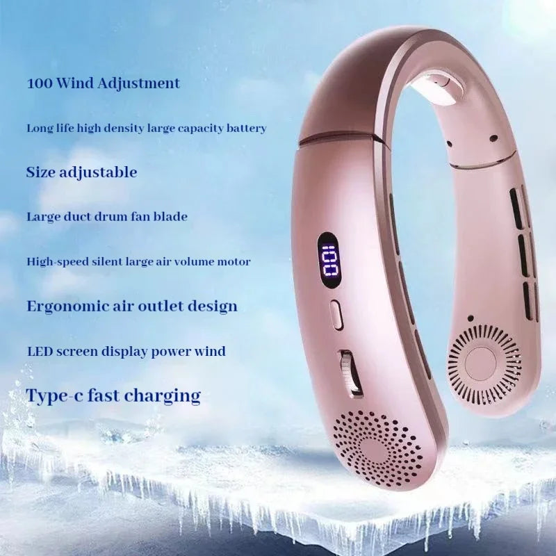 Neck Fan,Lightweight Wearable Fan, 5 Speed Hands Free Fan for Indoor & Outdoor