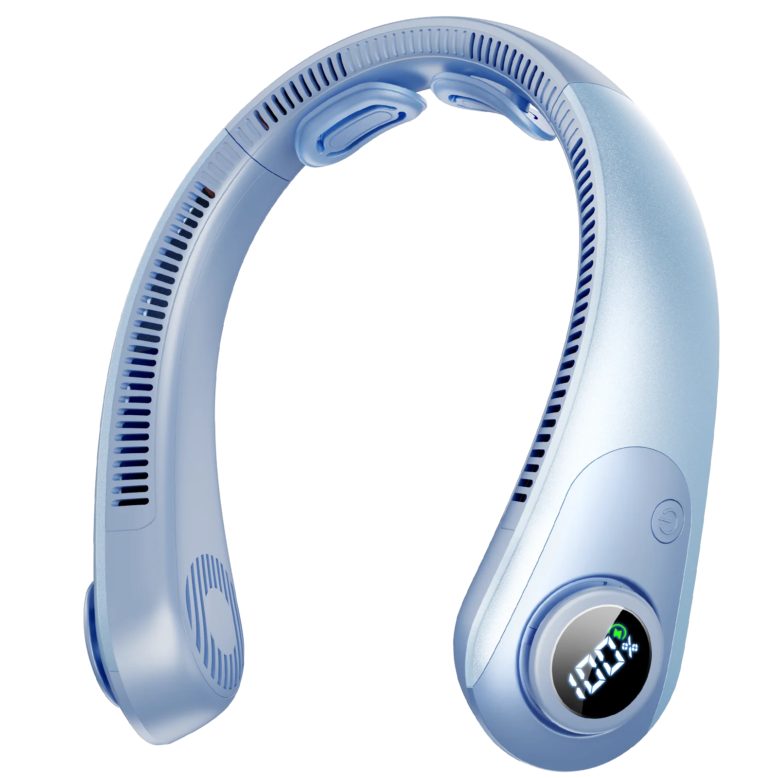 5000 mAh Portable neck fan - USB interface for charging, capacity, 5-speed settings, non-handheld bladeless design, suitable for outdoor