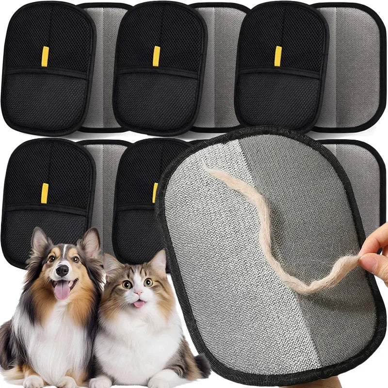Pet Deshedding & Grooming Gloves ( Kitten-friendly)