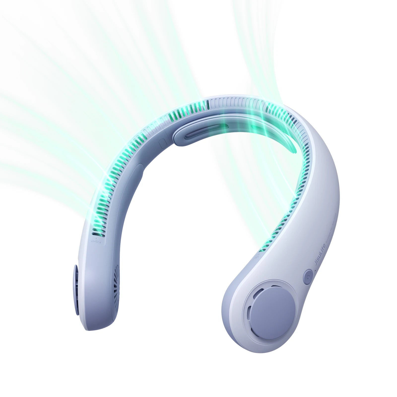 JISULIFE 5000mAh Portable Bladeless Neck Fan | 5-Speed Hands-Free Cooling Fan