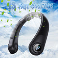 5000 mAh Portable neck fan - USB interface for charging, capacity, 5-speed settings, non-handheld bladeless design, suitable for outdoor