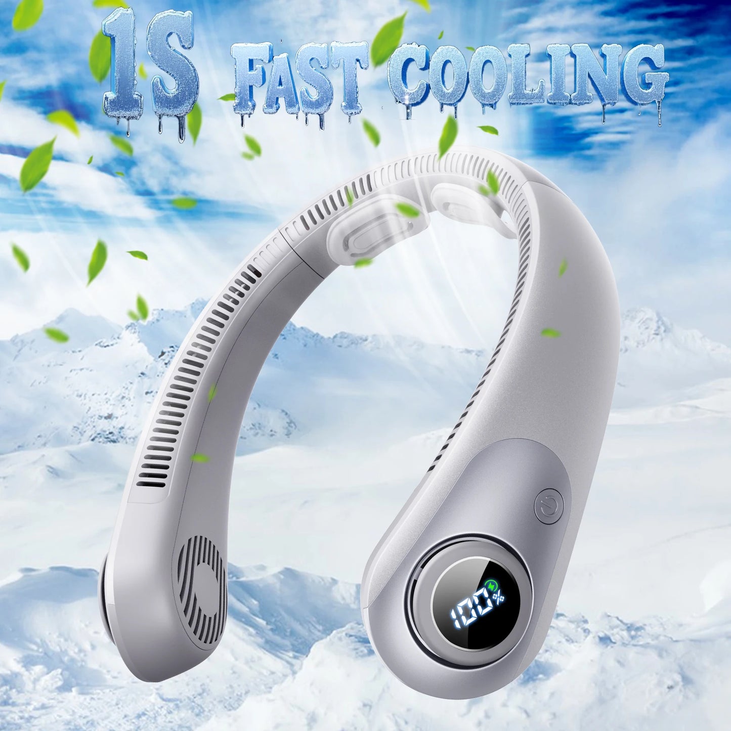5000mAh USB Rechargeable Neck Fan